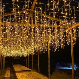 LED Crystal Colorful Flashing String Lights Fairy Lights Trendy Atmosphere Waterfall Decorative Wedding Entrance Outdoor Lights