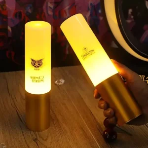 LED Custom Rechargeable Iron Table Lamp Modern Cylindrical Decor Light for Bar Nightclub Clubs