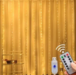 LED Fairy Curtain Light for Bedroom Hanging Window Wall Decor for Wedding Party Birthday Christmas IP65 Rated