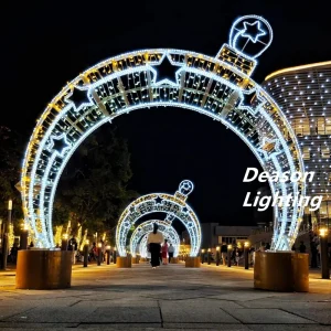 LED Festival Christmas Arch Outdoor Holiday Wedding Decorations Motif Lights Waterproof for Halloween Thanksgiving