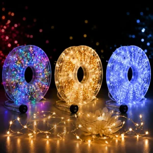 LED Firecracker Copper Wire Fairy String Light USB Solar Power 8 Mode Multicolor for Home Christmas Tree Garland Holiday Decor