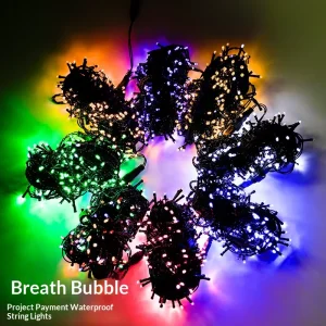 LED Flash Bubble Fairy Light Male Female Connected IP65 Waterproof Colored Outdoor Christmas Festival Decorative String Lights