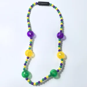 LED Flashing Carnival Beads Classic Purple Green and Gold ABS Handmade Classic Carnival Party Gift