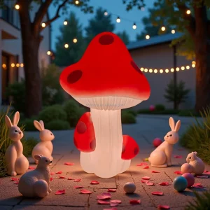 LED Garden Mushroom Lights Plant Garden Decorative Lighting Spring Easter Decorations LED Blow Mold Ornaments