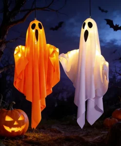 LED Ghost Light Halloween Tree Decorations for Home and Party Decorative Items