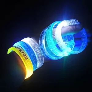 LED Glowing Bracelet Custom Logo 3 Lighting Modes 7 Colors Bulk Order Discounts for Kids Party Supplier