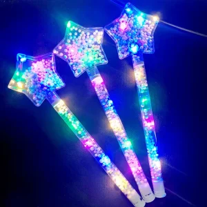 LED Glowing Fairy Wand Flashing Magic Stick with AAA Battery for Kids Birthday Party Favors Festival Decor Concert Rave Toys