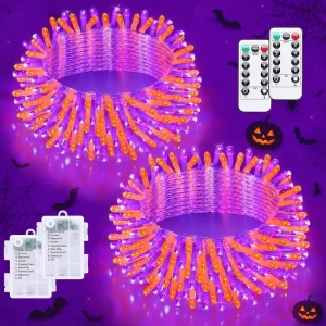 LED Halloween String Lights 33FT 100 LEDs Indoor Outdoor Waterproof Christmas Fairy Lights Decoration Lights Festival Lighting