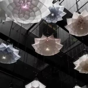 LED Hanging Mechanical Flower Lights Ceiling Hanging Lights for Supermarket Tree Decoration