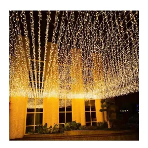 LED Ice Strip Lights Curtain Full Stars Colored String Outdoor Shopping Mall Wedding Christmas Party Decoration Party Lighting
