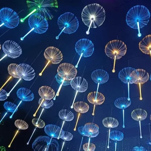 LED Jellyfish Fiber optic Elf Light for Wedding Banquet Stage Decoration
