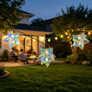 LED Laser String Lights Plastic Battery Operated Indoor Room Ambiance Decor Colorful Holiday Lights Mall Window Displays