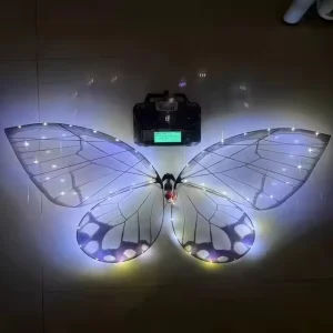 Remote Control LED Light up Butterfly Drone RC Flying Toy Wedding Stage Birthday Party Night Event Decor Lighting Gift