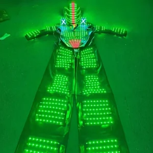 LED Light Up Stilt Robot Costume for Nightclub & Stage Performance