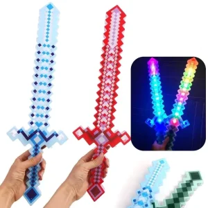 LED Light up Pixel Swords Flashing Lightsaber Sword LED Toys With Sounds Light Sabers Toys for Children’s Party Gifts