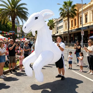 LED Lighted Multi Color Waterproof Balloon Goat Parade Puppet Zodiac Themed Walking 8 10ft Costume