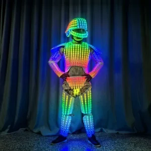 LED Luminous Disco Space Suit for Chinese New Year Party Bar KTV On stage Performance Atmosphere Props Clothing