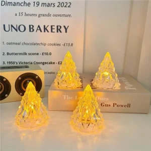 LED Luminous Iceberg Atmosphere Night Light Candlelight Christmas Tree Wedding Modern Style Decoration Winter Soft