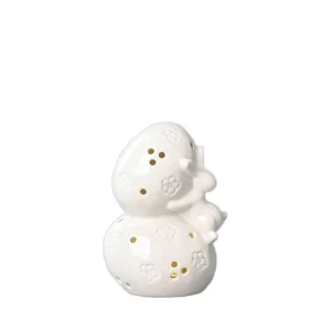 LED Luminous Laser Powered Ceramic Easter Bunny Indoor Desktop Decoration Ornament No Battery Required Made China Good Quality
