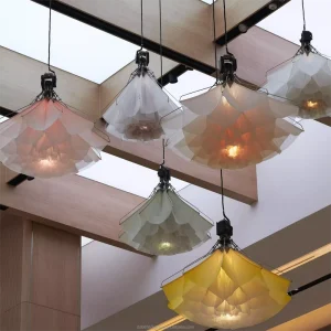 LED Mechanical Electric Automatic Flower Opening RGB LED for Hotel Decor Wedding Large Opening and Closing Flower Motor