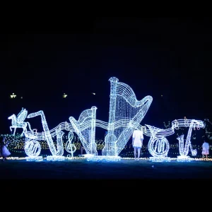 LED Musical Instrument Light Display for Festive Events