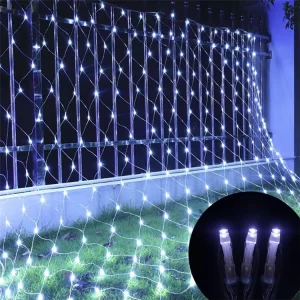 LED Net Christmas Garland Light Outdoor Waterproof Net Lights for Square Yard Tree Decor
