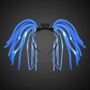LED Noodle Headband Flashing Dreadlocks Glow Hair Accessory for Rave Concert Club Music Festival Party Supplies