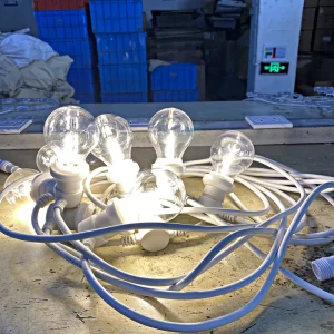 LED Outdoor 10m Holiday Lighting Christmas Party Garland White Round Wire Solar Garden Festoon Lights