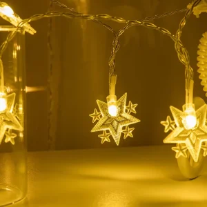 LED Plastic Star Ramadan Light String Rechargeable USB Battery Powered 3M 20 Lights Fairy Lights Decoration