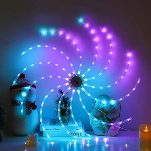 LED RGB Changeable Plastic IP65 Indoor Outdoor Windmill Meteor Firework Light High CRI 90 Warm White Holiday Party Wedding