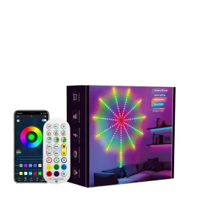 LED RGBIC Festoon Music Sync Magic Colors Meteor Firework Light Streaming Marquee Holiday Party Wedding Christmas Event Light