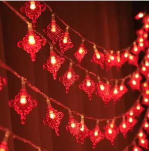 LED Red Chinese New Year Element Light String Small Festival Decorations for Spring New Year Lights