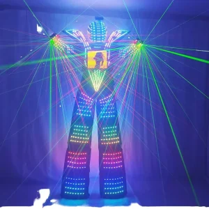 LED Robot Stilt Performance Cosplay Predator Robot Costume Men’s Costume Set Stage Wear Ballroom Party Use
