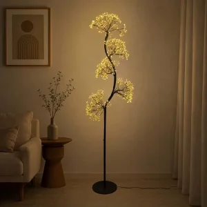LED S Shape Tree Floor Lamp Creative Curved Standing Light Decorative Branch Design Indoor Home Decor Modern Living Room Bedroom