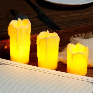 LED Simulated Remote Control Candle Lamp Indoor Restaurant Decoration Night Light Festival Atmosphere Lamp