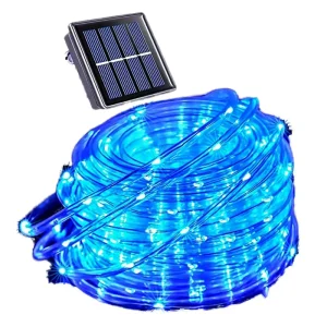 LED Solar Fairy String Lights IP65 Waterproof 10m Outdoor Christmas Decor Neon Flex Rope Light