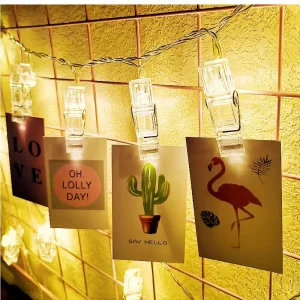 LED String Light Christmas Indoor Outdoor Plastic Creative Photo Clip Light Decoration Postcard Greeting Card Remote Control