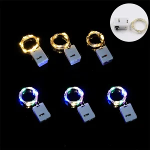 LED String Lights Battery Compartment Copper Wire IP44 Rated Christmas Holiday Fairy Lights for Cake and Gift Box Decoration