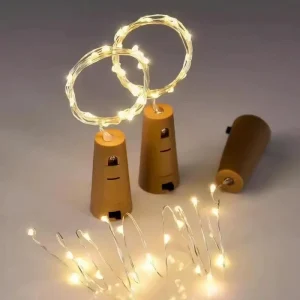 LED Wine Glass Bottle Cork Copper Wire Fairy Lights String for Bar Festival Decoration Battery Operated Stopper Light