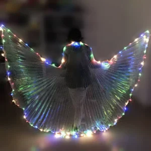 LED Wings Belly Dance Costume Festival Club Cosplay Light up Show Angel Isis Wings Props
