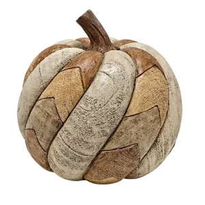 LIVI Halloween Party Decoration Wood Pumpkin Ornaments Outdoor Design for Indoor and Outdoor Use