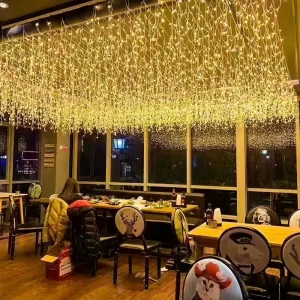 Landscape Outdoor Garden IP44 Christmas Lights Warm White Yard Patio Holiday Fairy Decorative LED Icicle Lights