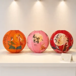 Lantern Hanging Ornament Chinese Paper Lanterns Decorative For Festive Decorations New Year And Mid Autumn Festival