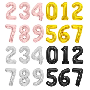Large 32 Inch 1 9 Number Aluminum Foil Balloon Inflatable Mylar Balloon for Birthday Wedding Baby Shower Holiday Party Decoration