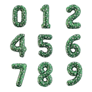 Large 40 Inch Cartoon Soccer Number Aluminum Foil Balloons Helium for Football Match Celebration Party Decorations