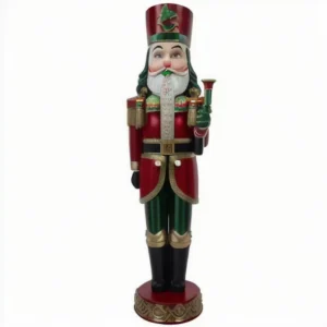 Large 6ft Musical Christmas Nutcracker Snowman Sculpture Handmade Eco Friendly Xmas Seasonal Decor Mult LED Life Size
