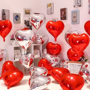 Large Big 18inch Heart Foil Aluminum Balloon Christmas Birthday Valentine’s Day Graduation Wedding Party Decoration Ballon