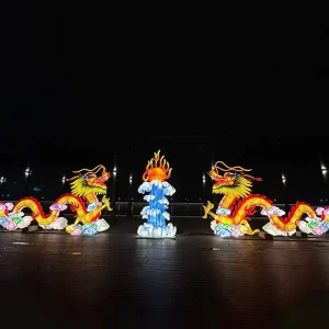 Large Double Dragon Shaped Lantern for Christmas Halloween New Year’s Spring Festival Night Lighting Stock Year Decorations
