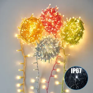 Large Festival Decorative String Lights Outdoor Garden Waterproof Customized Guirlande Lumineuse LED 500 m Flat Christmas Lights
