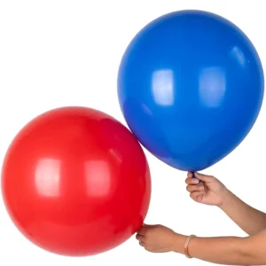 Large Giant 24inch Big Solid Latex Transparent Clear Red Blue Round Valentine’s Day Balloon Birthday Decoration Ballon